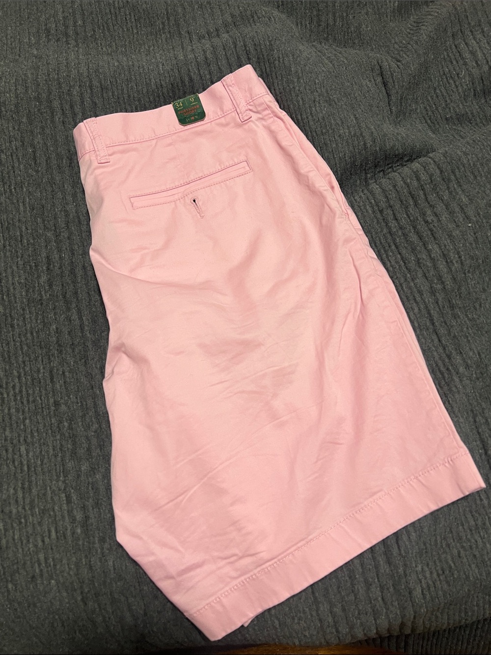 Vintage J. Crew Men's Light Pink Flat-Front Shorts